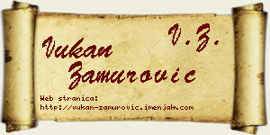 Vukan Zamurović vizit kartica